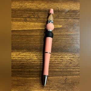 Peach Beaded pen